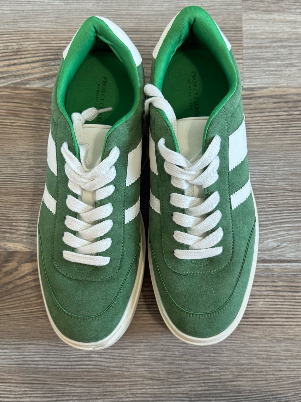 Project Cloud Women’s 11 Nita Green and White Sneakers Shoes